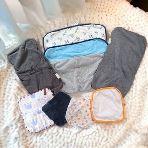 Assorted Baby Burp Cloths Bundle of 9